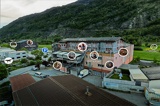 Virtuelle Tour 360 Foto Google Maps Drohnenaufnahmen